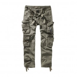 Kalhoty PURE SLIM FIT vintage ZELENÉ